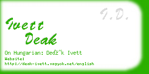 ivett deak business card